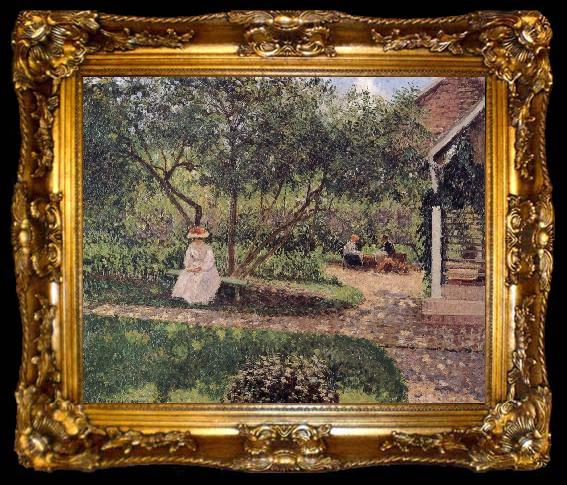 framed  Camille Pissarro corner of the garden, ta009-2